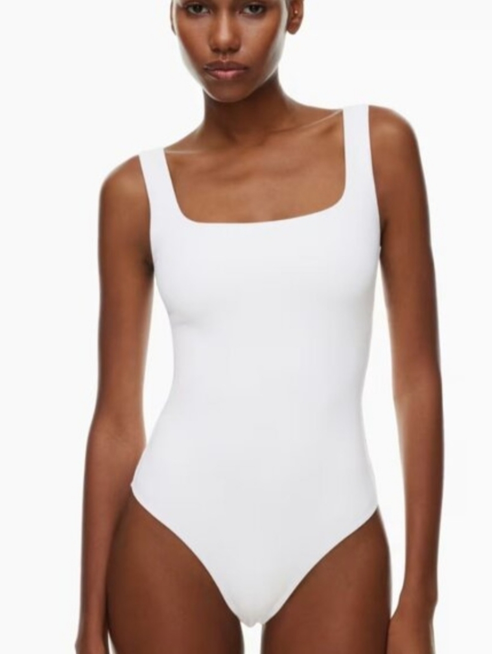 Babaton Aritzia White Contour Bodysuit